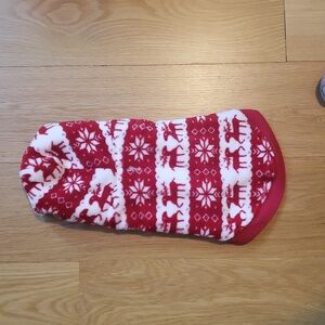 Red and White Reindeer Dog Sweater